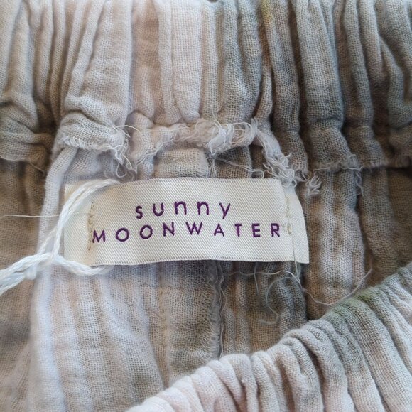 Sunny Moonwater white gray Skirt S / M Elastic waist Lightweight Flowy bohemian - Picture 10 of 14